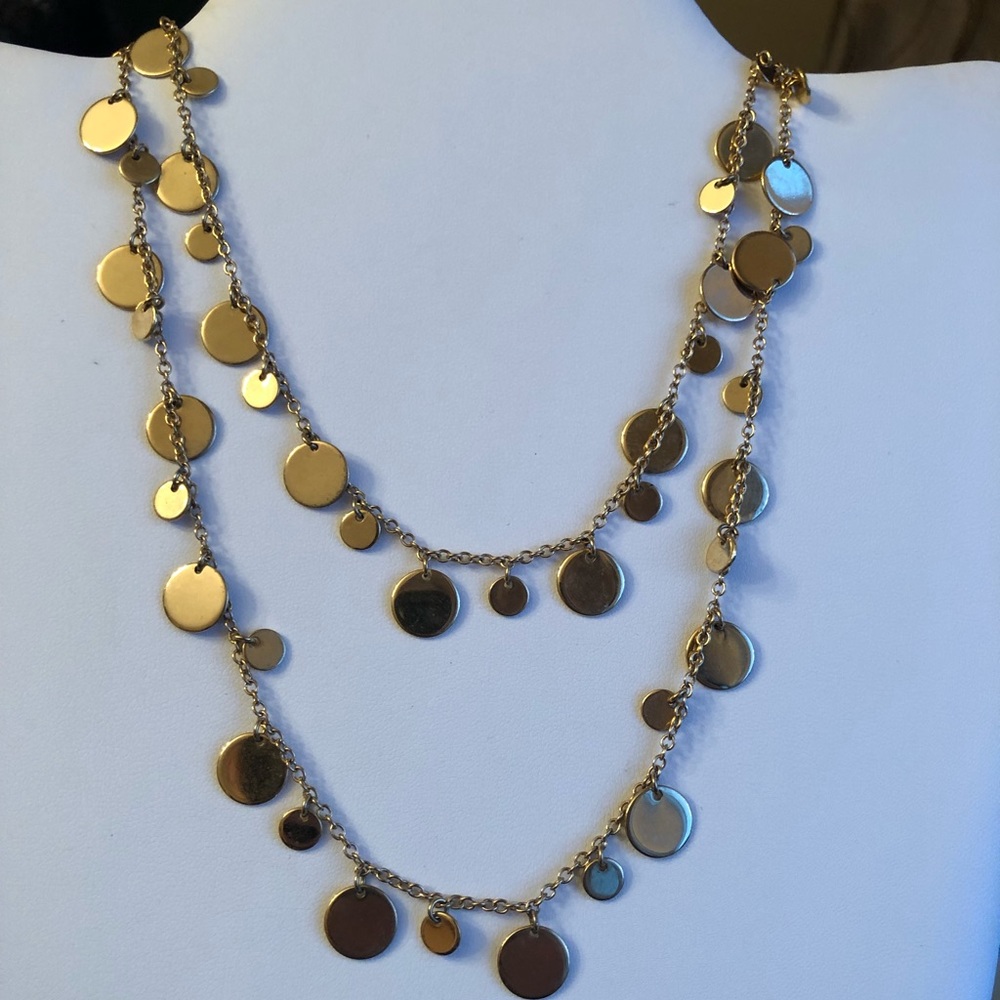 Lia Sophia Super Sparkly 34” gold-tone necklace!